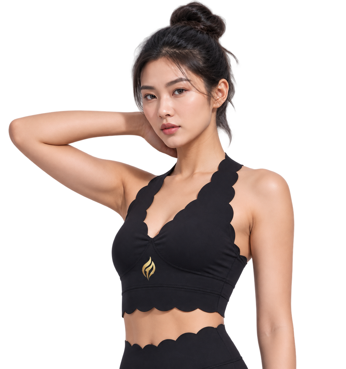 Scallop Halter Bra
